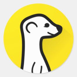 MeerKat Sticker Runt Klistermärke