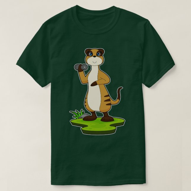 Meerkat Strength Training Dumbbell T Shirt (Design framsida)