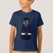 Meerkat Student (med Blue Gown w/Black Sash)