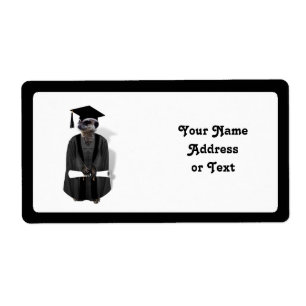 Meerkat Student W/Grått Gown & Black Sash Fraktsedel