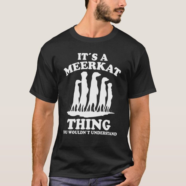 Meerkat Surikate Mungos Mangusten Meerkat T Shirt (Framsida)