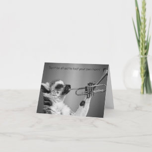 Meerkat Trumpet Player Grattiss Card Kort