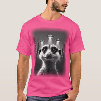 Meerkat Ufo Animal Selfie a Roligt and Superskoj P T Shirt