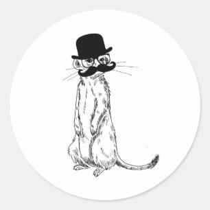 Meerkat under skydd runt klistermärke