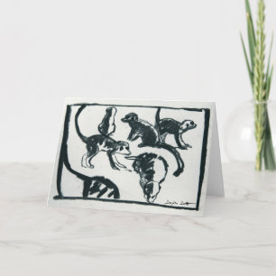 Meerkat valper - konstkort kort