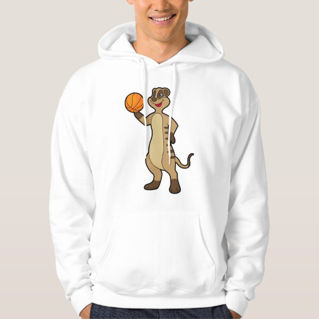 Meerkat vid Basketball Sports Hoodie (Framsida)