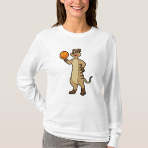 Meerkat vid Basketball Sports T Shirt