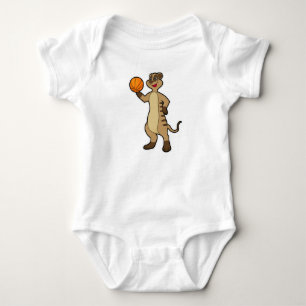 Meerkat vid Basketball Sports T Shirt