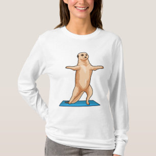 Meerkat vid Fitness Stretching träning T Shirt