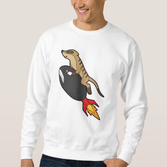 Meerkat vid flygningen med Rocket Lång Ärmad Tröja (Framsida)