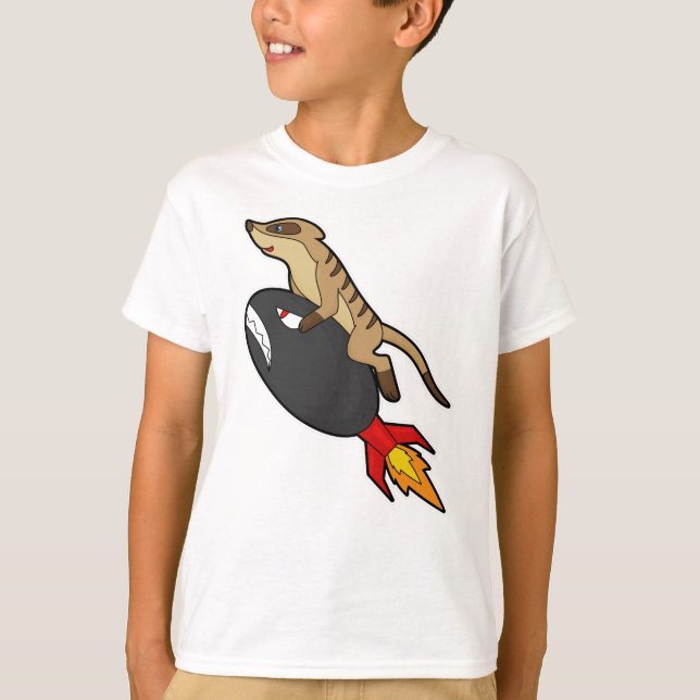Meerkat vid flygningen med Rocket T Shirt (Framsida)
