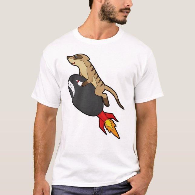 Meerkat vid flygningen med Rocket T Shirt (Framsida)