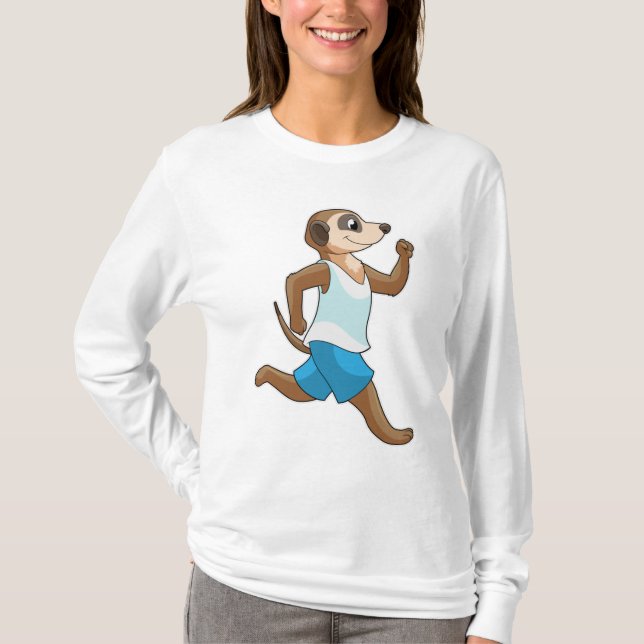 Meerkat vid Running Sports T Shirt (Framsida)