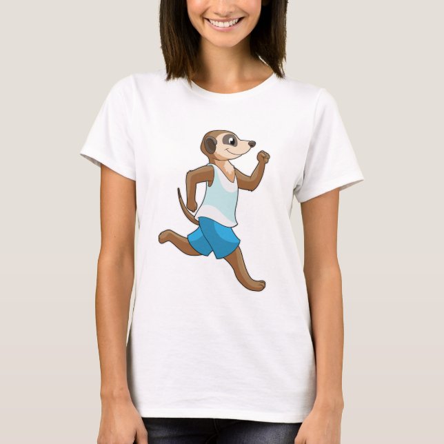 Meerkat vid Running Sports T Shirt (Framsida)