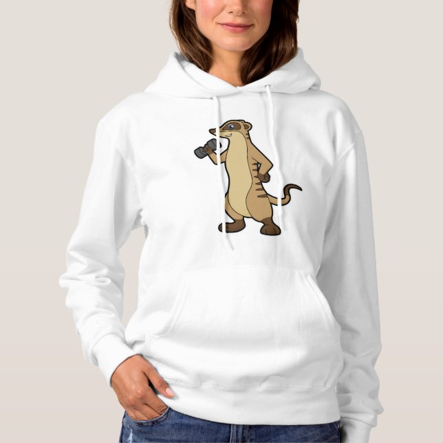 Meerkat vid styrkeutbildning med Dumbbell T Shirt (Framsida)