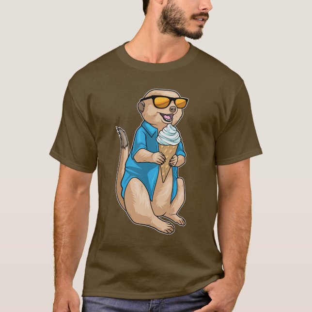 Meerkat Waffle glass T Shirt (Framsida)