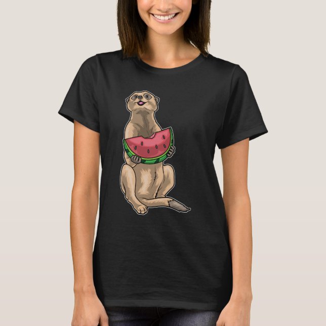 Meerkat Watermelon T Shirt (Framsida)