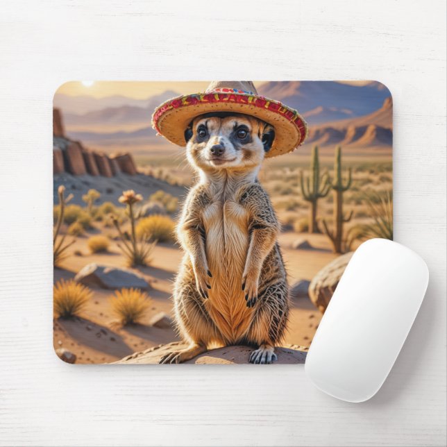 Meerkat Wearing a Sombrero Musmatta (Med mus)