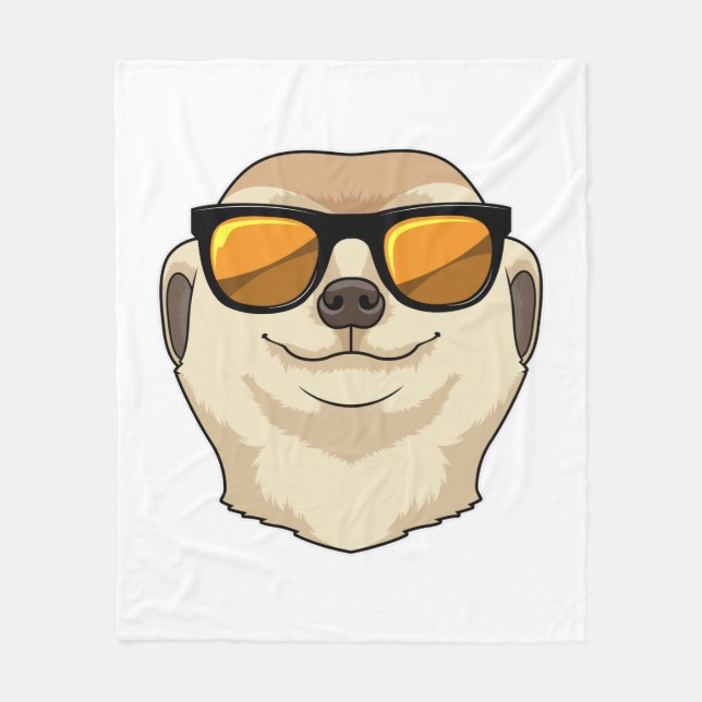 Meerkat with Sunglasses Fleecefilt (Framsidan)