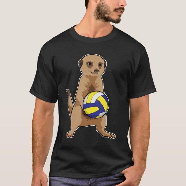 Meerkat with Volleyball T Shirt (Framsida)