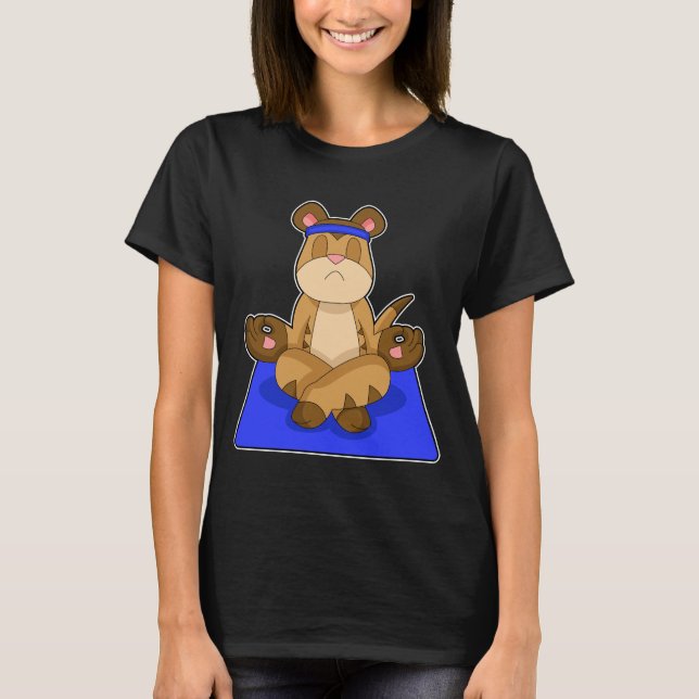 Meerkat Yoga Meditation T Shirt (Framsida)