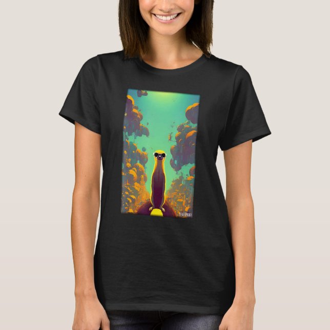 Meerkat Zoo Animals Nature Wild Animal Surikate Af T Shirt (Framsida)