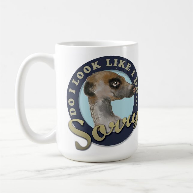 Meerkaten med inställningmug.en kaffemugg (Vänster)