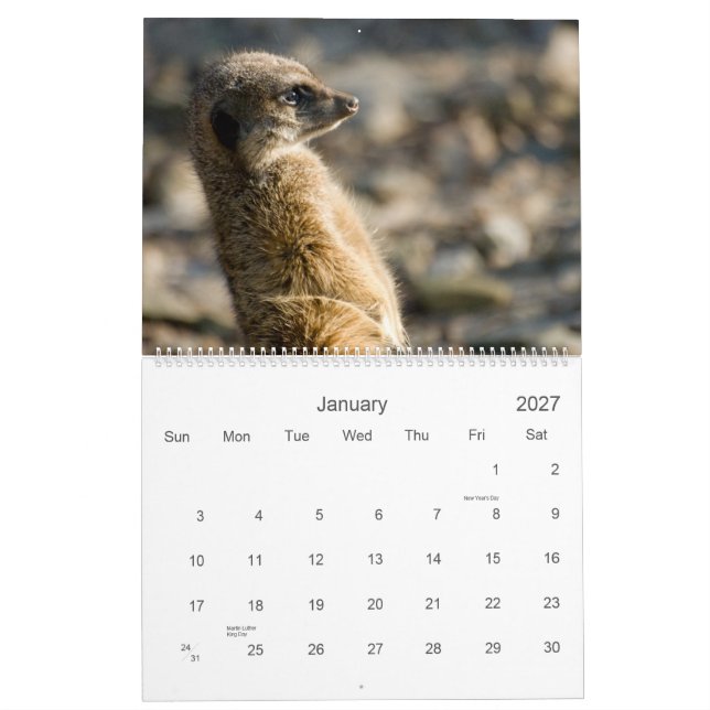 Meerkats 2010 kalender (Jan 2027)