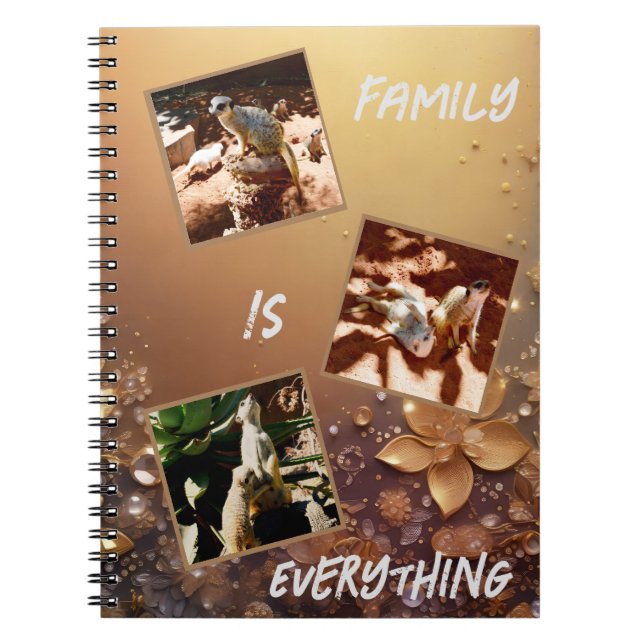 Meerkats-familjen är allt. anteckningsbok (Framsidan)