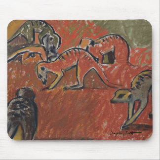 Meerkats foraging - konstmousepad musmatta