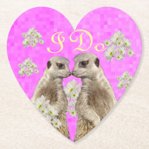 Meerkats I Do Bröllopsdag, Pappra Party Underlägg Papper