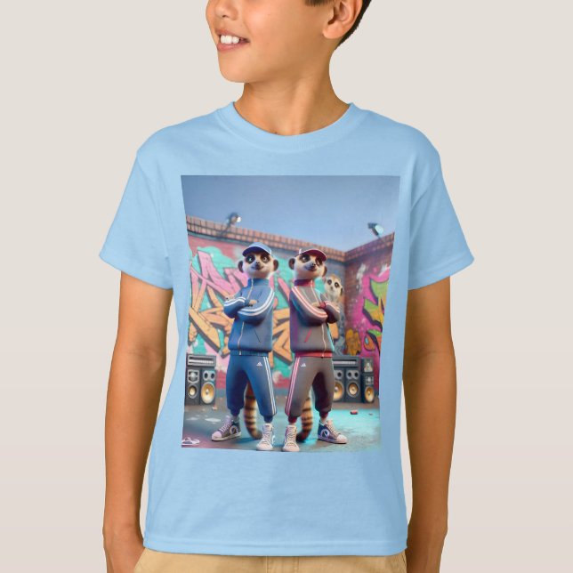 Meerkats in Tracksoveraller T Shirt (Framsida)