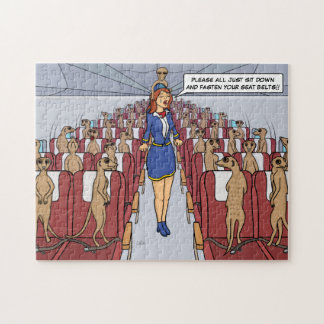 Meerkats på ett plant pussel