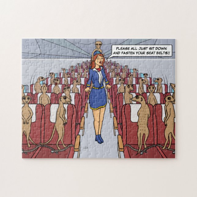 Meerkats på ett plant pussel (Horisontell)