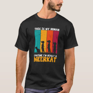 Meerkats Suricate Wilderness Afrika Animal Zoo Rod T Shirt