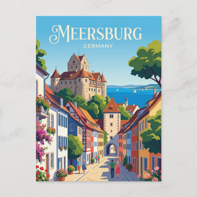 Meersburg Tyskland Vykort (Framsida)