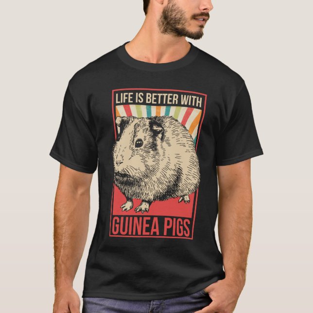 Meerschwein Besseres Leben T Shirt (Framsida)