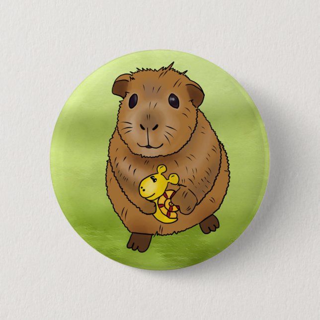 Meerschweinchen mit Schnecke Button Knapp (Framsida)
