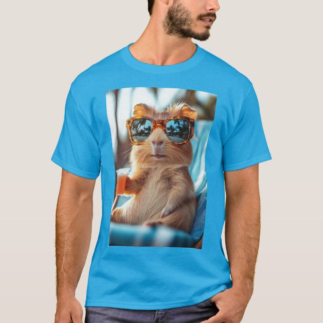 Meerschweinchen - Sommer, Sonne, Cocktails! T Shirt (Framsida)