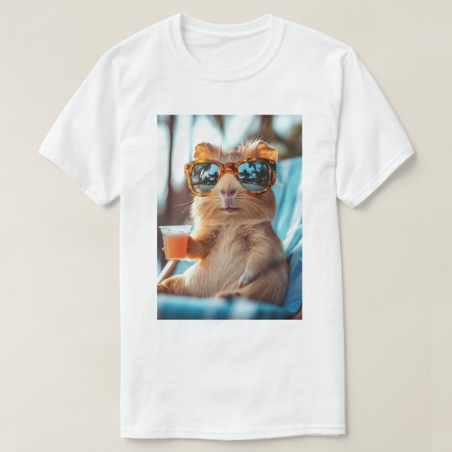 Meerschweinchen - Sommer, Sonne, Cocktails! T Shirt (Design framsida)