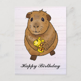 Meerschweinchen und Schnecke Helg Vykort