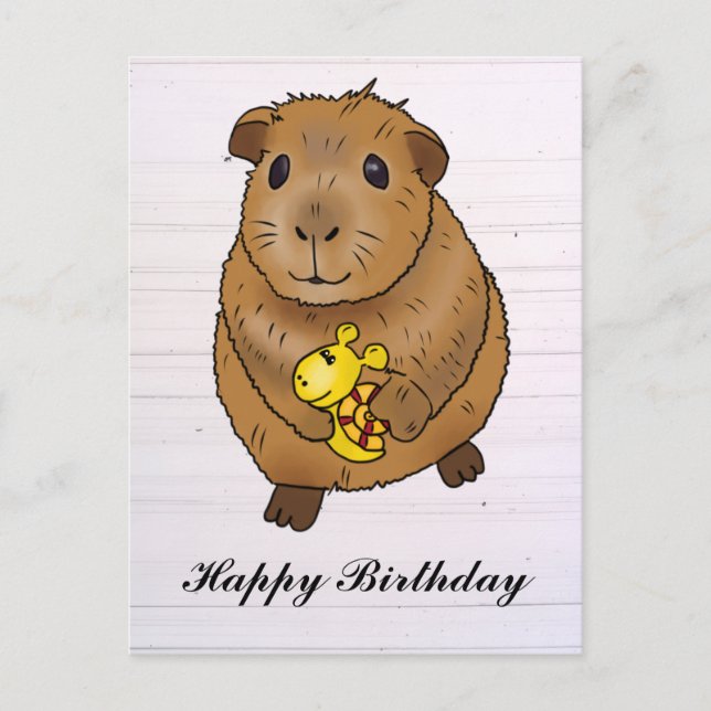 Meerschweinchen und Schnecke Helg Vykort (Framsida)
