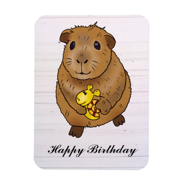 Meerschweinchen und Schnecke Magnet (Vertikal)