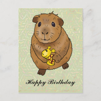 Meerschweinchen und Schnecke Vykort