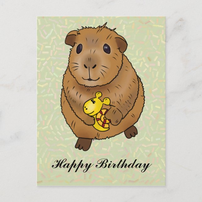 Meerschweinchen und Schnecke Vykort (Framsida)