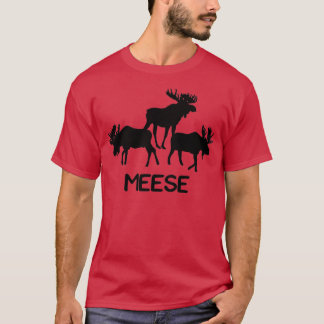 Meese Funny Moose Lover s Gifts  T Shirt