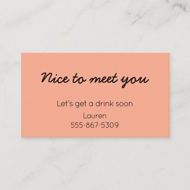 Meet Cute - Dating "Call Me" Card (Framsida)