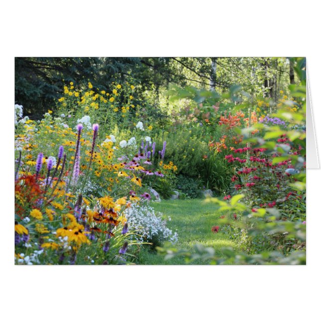 Meet för tre trädgårdar hälsningskort (Framsidan Horizontal)