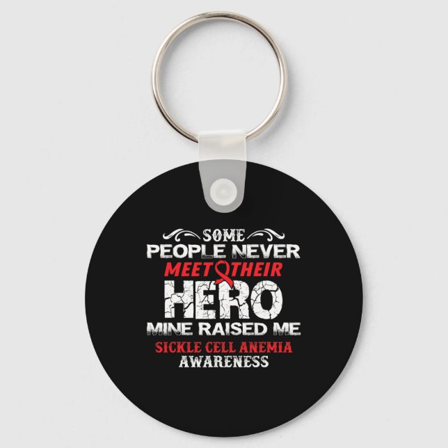 Meet Hero- Sickle Cell Anemi Awareness Supporter Nyckelring (Framsida)