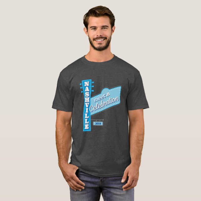 Meet-i Nashville manar mörk T Shirt (Hel framsida)